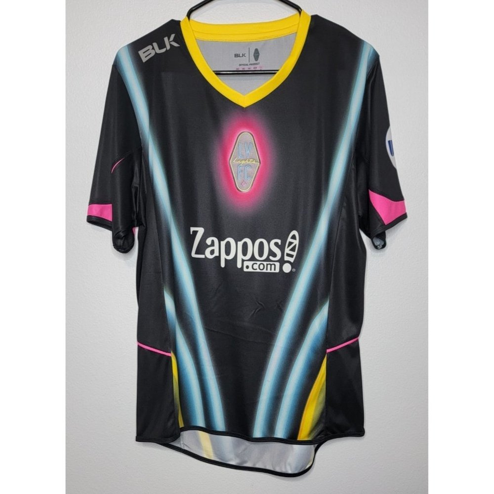 Las Vegas Lights FC USL Soccer BLK Jersey 1st Season Sz Men's M Medium Football